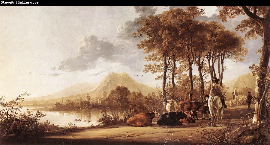 CUYP, Aelbert River Landscape fdgs